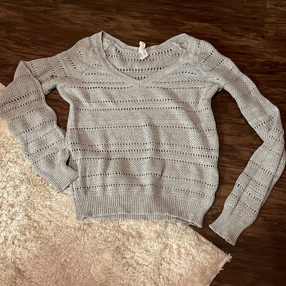 Aeropostale Grey Knitted Sweater